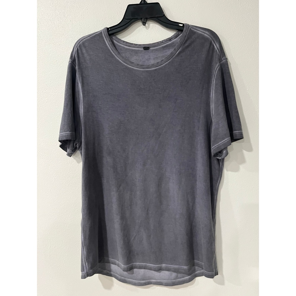 Lululemon Mens Fundamental T-Shirt Washed Graphite Grey Short Sleeve Tee L